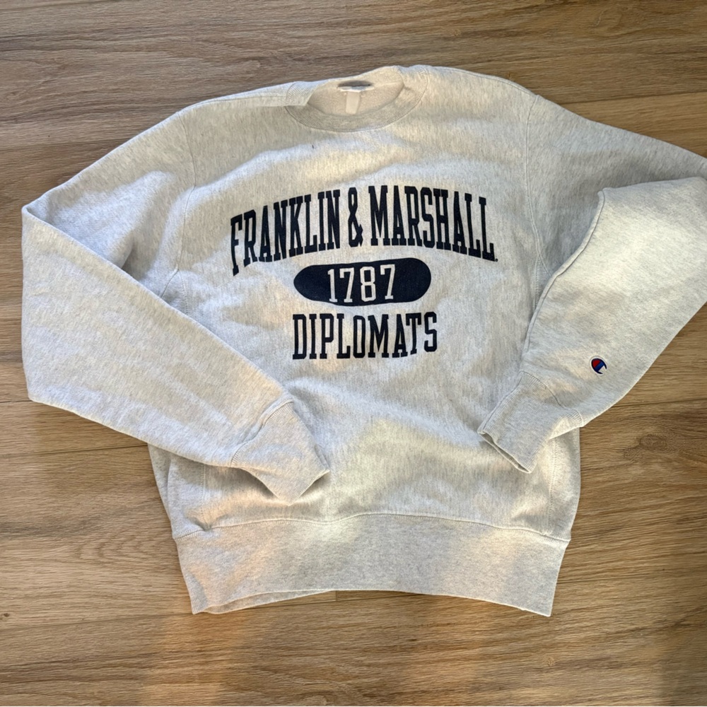 College Sweatshirt. Franklin and Marshall. Champion size small